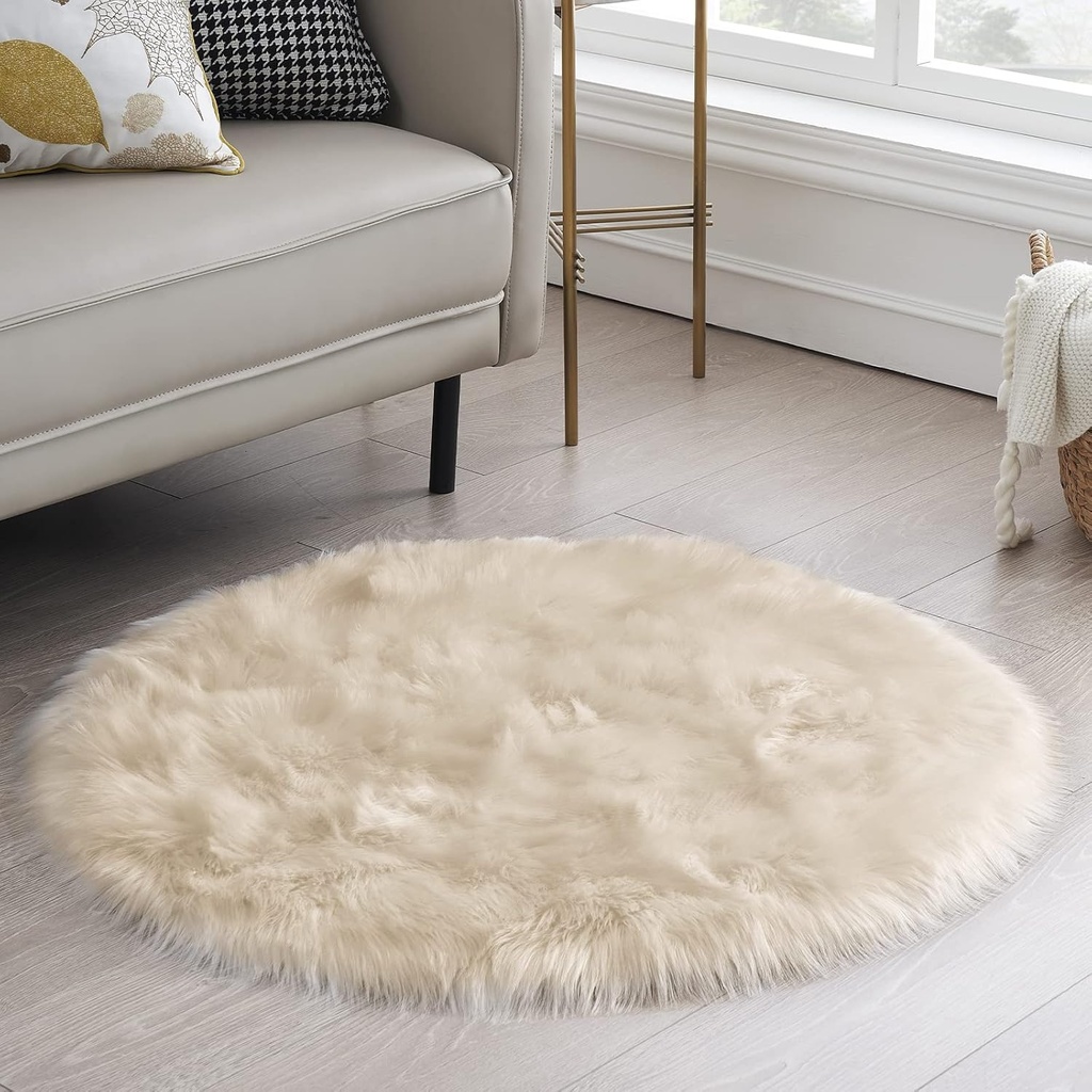 360 HOME FLOOR MAT ROUND BEIGE 60*60cm
