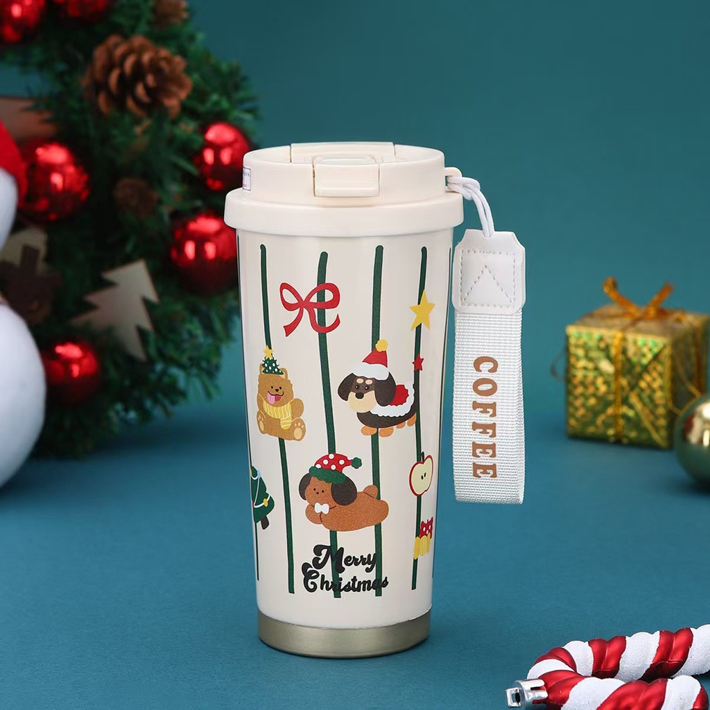 360 HOME CHRISTMAS MUG SNOWMAN 520ML WITH LID