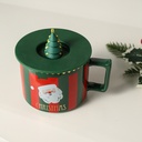 360 HOME CHRISTMAS MUG CERAMIC 301-400ML WITH SILICONE LID CHRISTMAS TREE