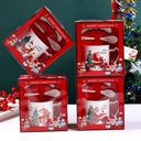 360 HOME CHRISTMAS MUG CERAMIC SET 301-400ML+LID+SPOON-B60