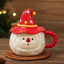 360 HOME CHRISTMAS MUG CERAMIC 301-400ML SANTA HEAD WITH RED HAT LID