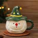 360 HOME CHRISTMAS MUG CERAMIC 301-400ML SANTA HEAD WITH GREEN HAT LID