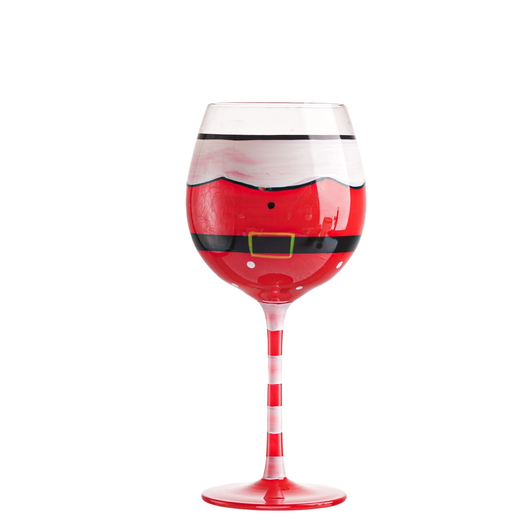 360 HOME  CHRISTMAS CRYSTAL GLASS FOR B RED WINE SANTA CLOTHES