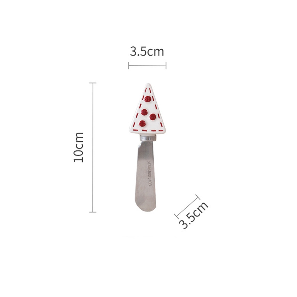 360 HOME CHRISTMAS BUTTER KNIFE STAINLESS STEEL WHITE CERAMIC TREE