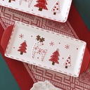 360 HOME CHRISTMAS PLATE CERAMIC 35.1*14.6*3.4CM RECTANGLE AMPHORA LONG DISC