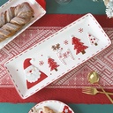 360 HOME CHRISTMAS PLATE CHRISTMAS LONG PLATE  RECTANGULAR 41.3*16.1* 3.2CM