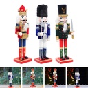 360 HOME CHRISTMAS NUTCRACKER FIGURINE WOODEN 7.5*6.5*30CM FESTIVE MULTI COLORS