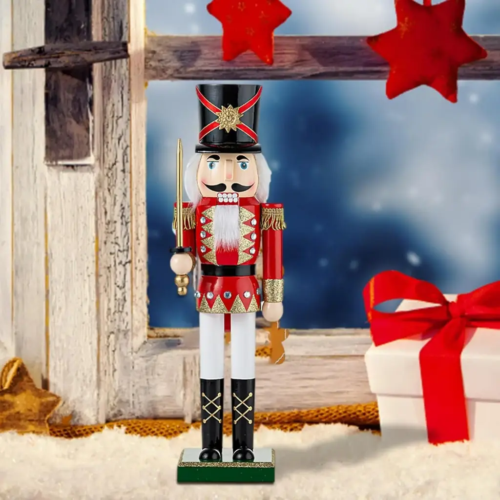 360 HOME CHRISTMAS NUTCRACKER DOLL 9*8*38CM TRADITIONAL SOLDIER 