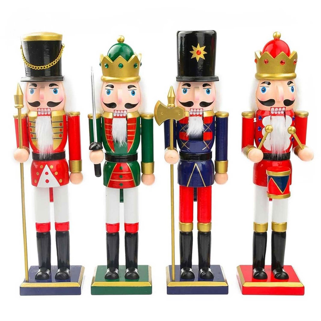 360 HOME CHRISTMAS NUTCRACKER WOODEN 12*12*60CM FESTIVE HOLIDAY COLORS 