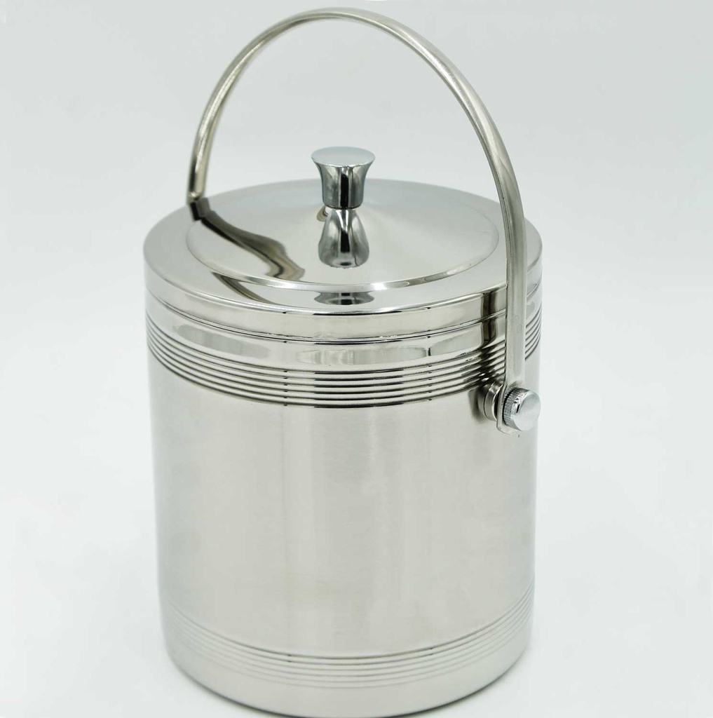 360 HOME ICE BUCKET THREADED STRAIGHT 2L STAINLESS WITH PARTITION