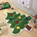 360 HOME CHRISTMAS CARPET SHAPED DECORATED HOLIDAY TREE WITH ORNAMENTS FLUFFY FABRIC