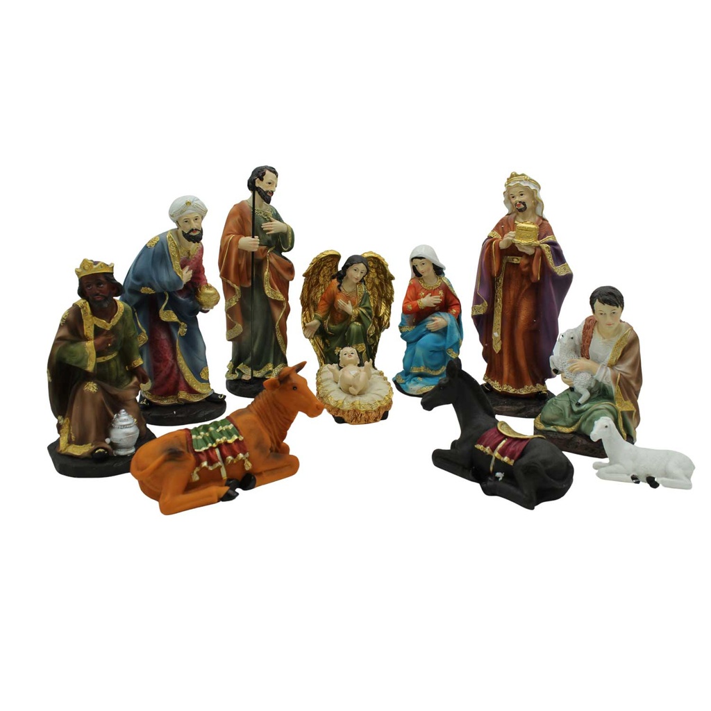 360 HOME NATIVITY SCENE RESINE MULTICOLORED 70CM
