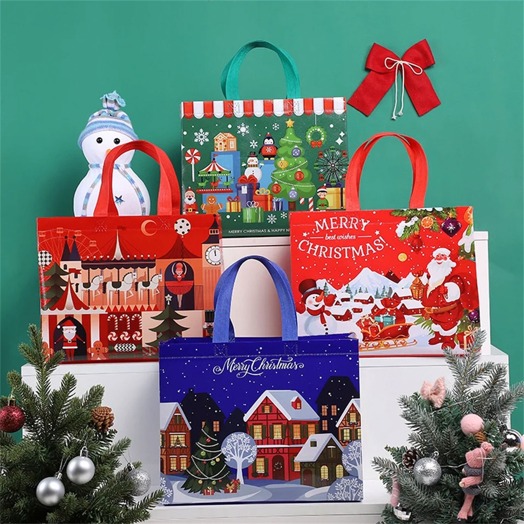 360 HOMEBAG CHRISTMAS 3D LARGE 32*25*17CM NON-WOVEN FOLDABLE ECO-FRIENDLY REUSABLE