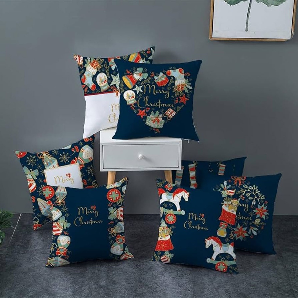 360 HOME CHRISTMAS PILLOW COVER 45*45CM POLYESTER FESTIVE ELEGANT COZY STYLE