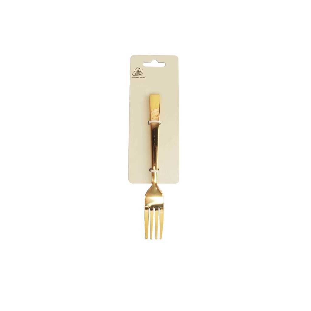 360 HOME DESSERT FORK SS430 & TITANIUM GOLDEN 2MM SET 3PCS