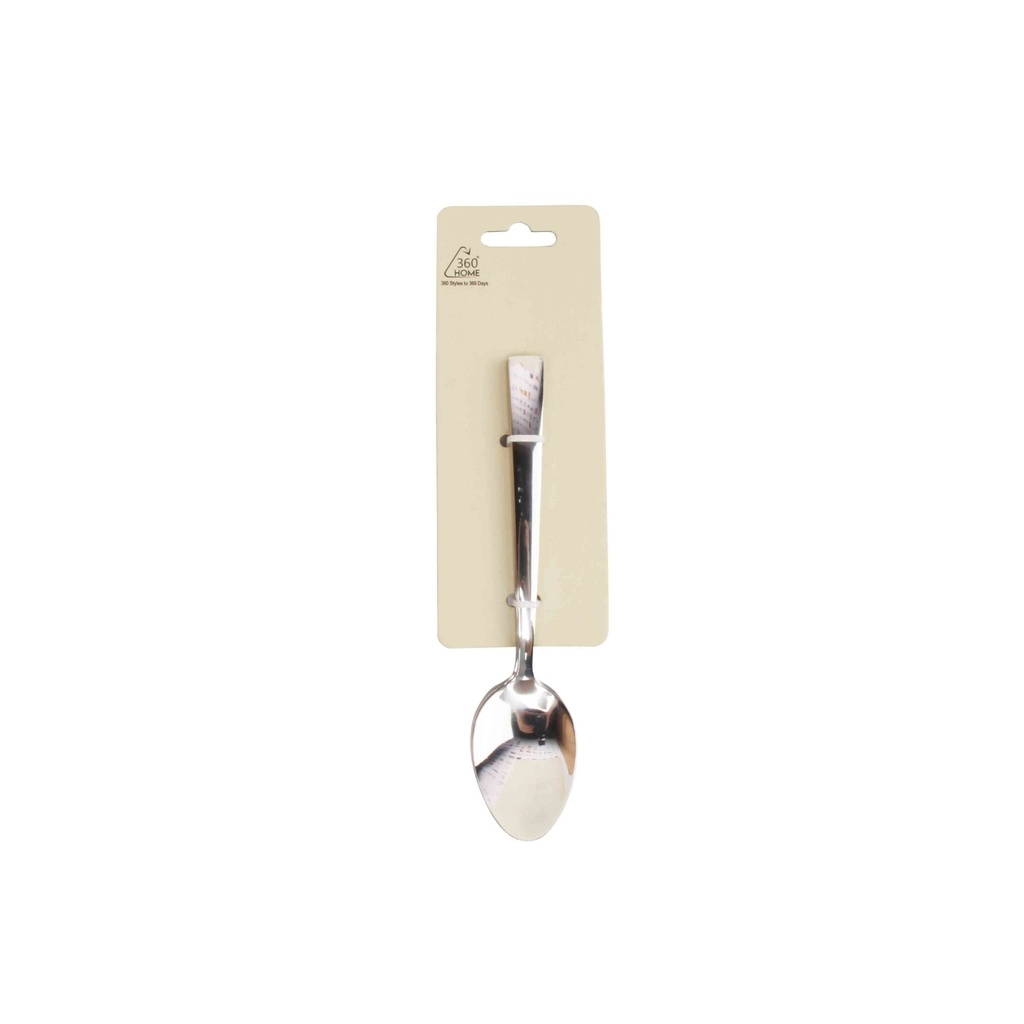 360 HOME DESSERT SPOON SS430 SILVER 2MM SET 3PCS