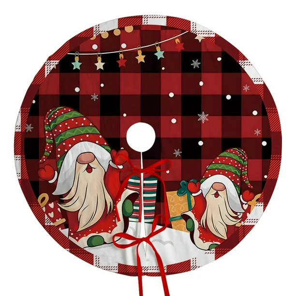 360 HOME CHRISTMAS TREE SKIRT ROUND 20CM POLYESTER  CENTER HOLE 
