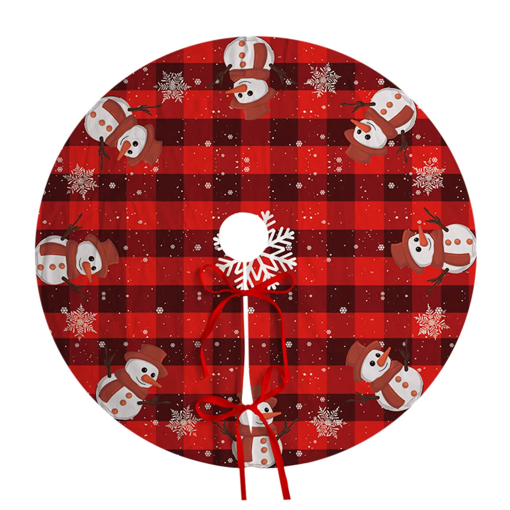 360 HOME CHRISTMAS TREE SKIRT ROUND 20CM POLYESTER  CENTER HOLE 