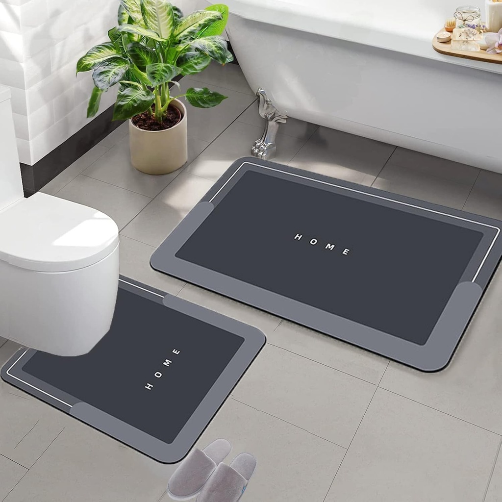 360 HOME BATHMAT SET  50*80+40*50 3.5MM DIATOM MUD