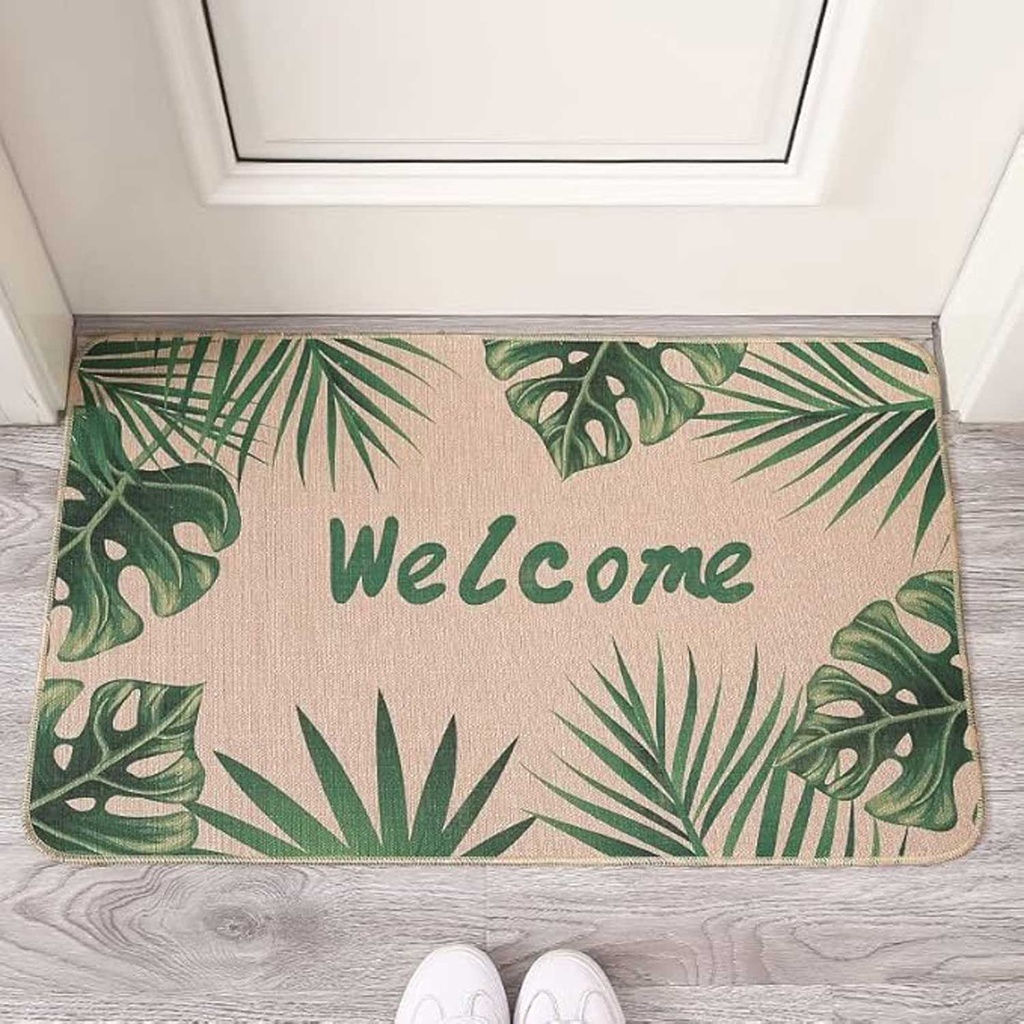 360 HOME DOORMAT IMITATION LINEN 38*58 DIATOM MUD POLYESTER FIBER+RUBBER BACKING