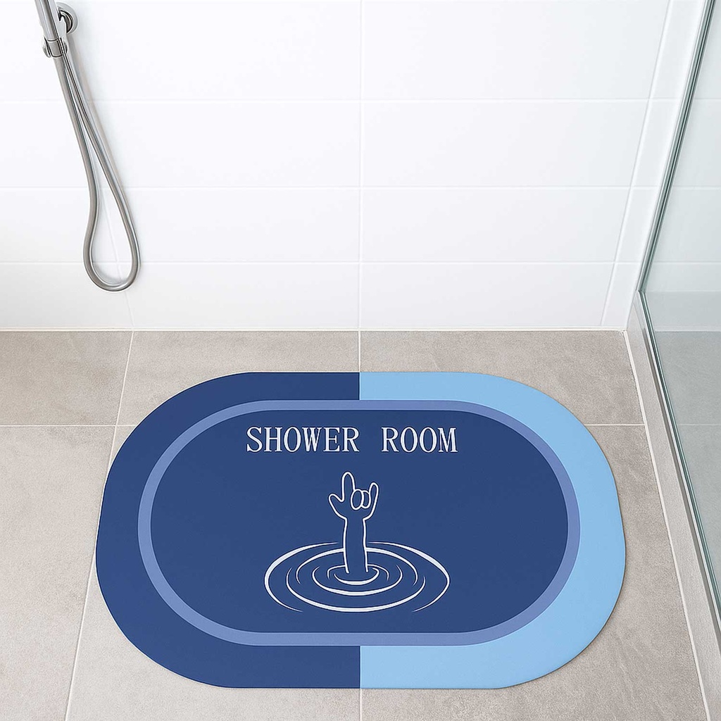 360 HOME DOOTMAT PRINTED 48*78CM DIATOM MUD POLYESTER FIBER+RUBBER BACKING