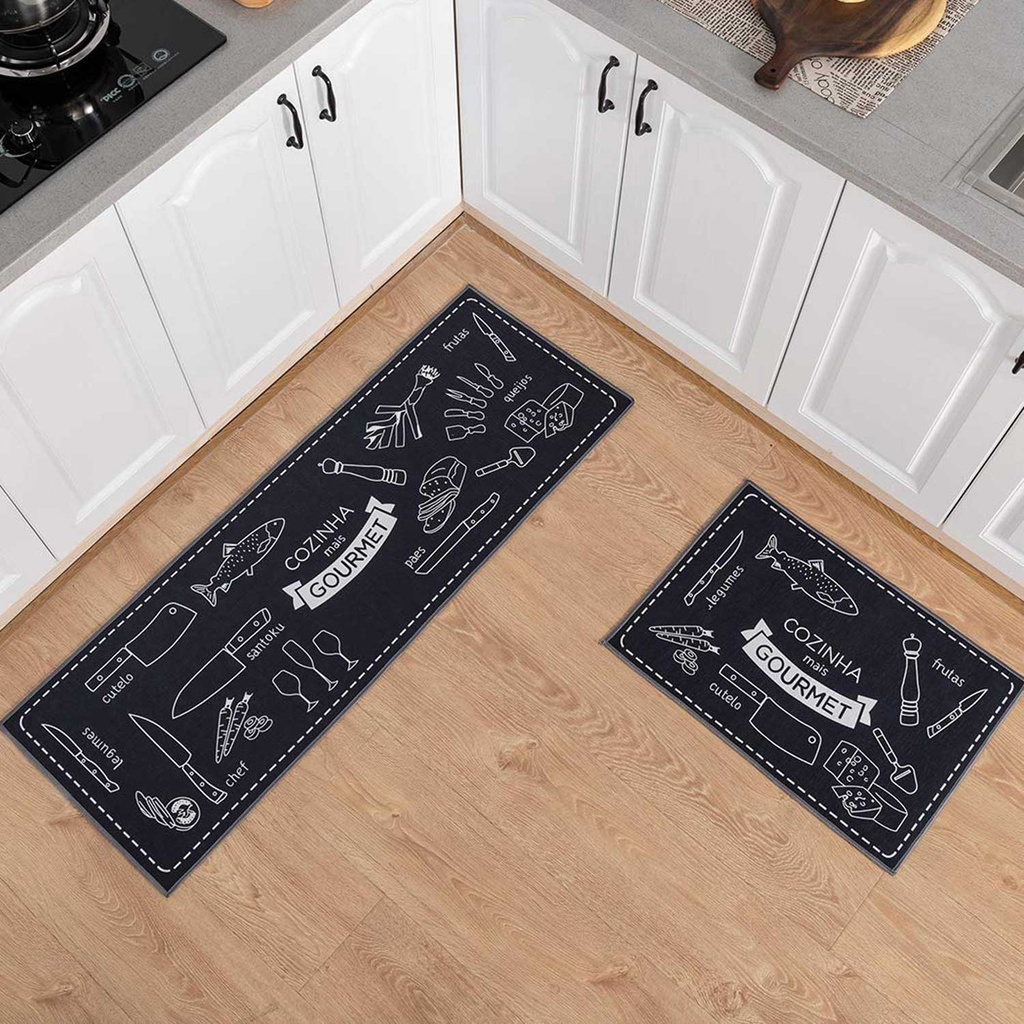 360 HOME KITCHEN MAT SET 40*60+40*120CM DIATO MUD PU+RUBBER BACKING