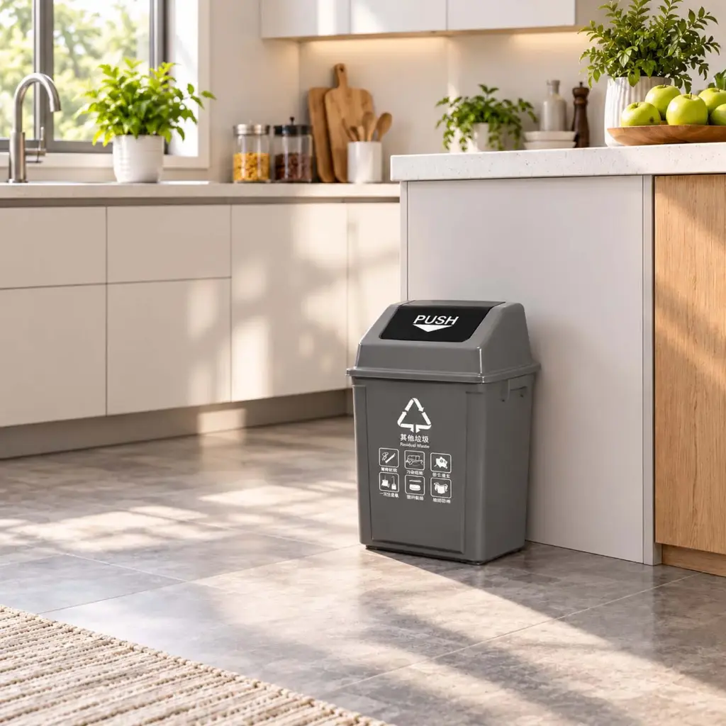 360 HOME PLASTIC BIN 35*22*35+11.5 20L SWING LID RECTANGULAR INDOOR-OUTDOOR