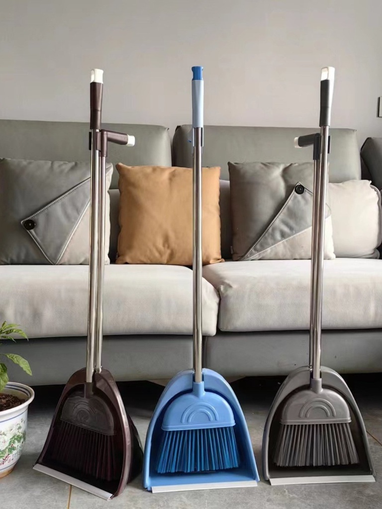 360 HOME BROOM 90*20CM & DUSTPAN 80*27CM SET BLUE, GRAY, BLACK