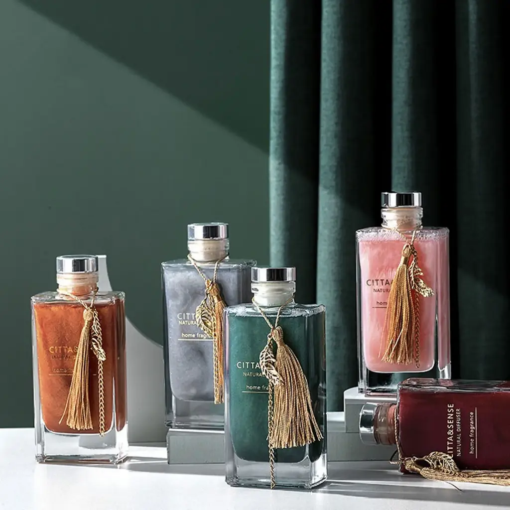 360 HOME DIFFUSER GILDED AROMATHERAPY 150ML CLEAR 5 STICKS SYNTHETIC FIBER 150ml SQUARE 