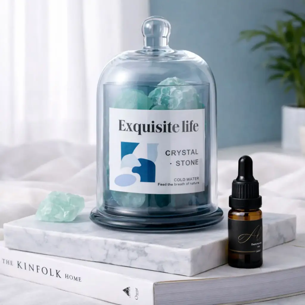 360 HOME DIFFUSER STONE GREEN FLUORITE NO STICKS GARDENIA