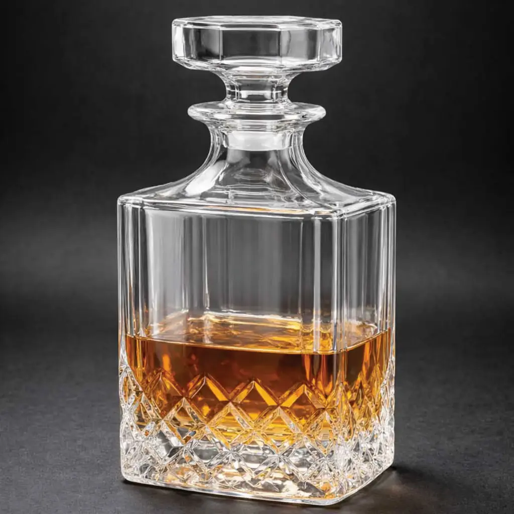 360 HOME LIQUOR DECANTER TOP : 30MM BASE : 90MM H : 223MM 750ML
