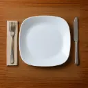 360 HOME PLATE FOR DESSERT 8.5" OPAL GLASS WHITE PLAIN