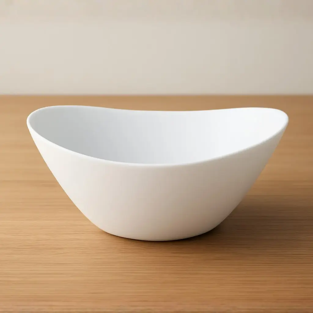 360 HOME BOWL BIG 10''  OPAL GLASS WHITE PLAIN