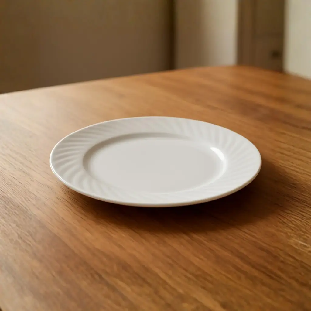 360 HOME PLATE FLAT 8" OPAL GLASS WHITE PLAIN