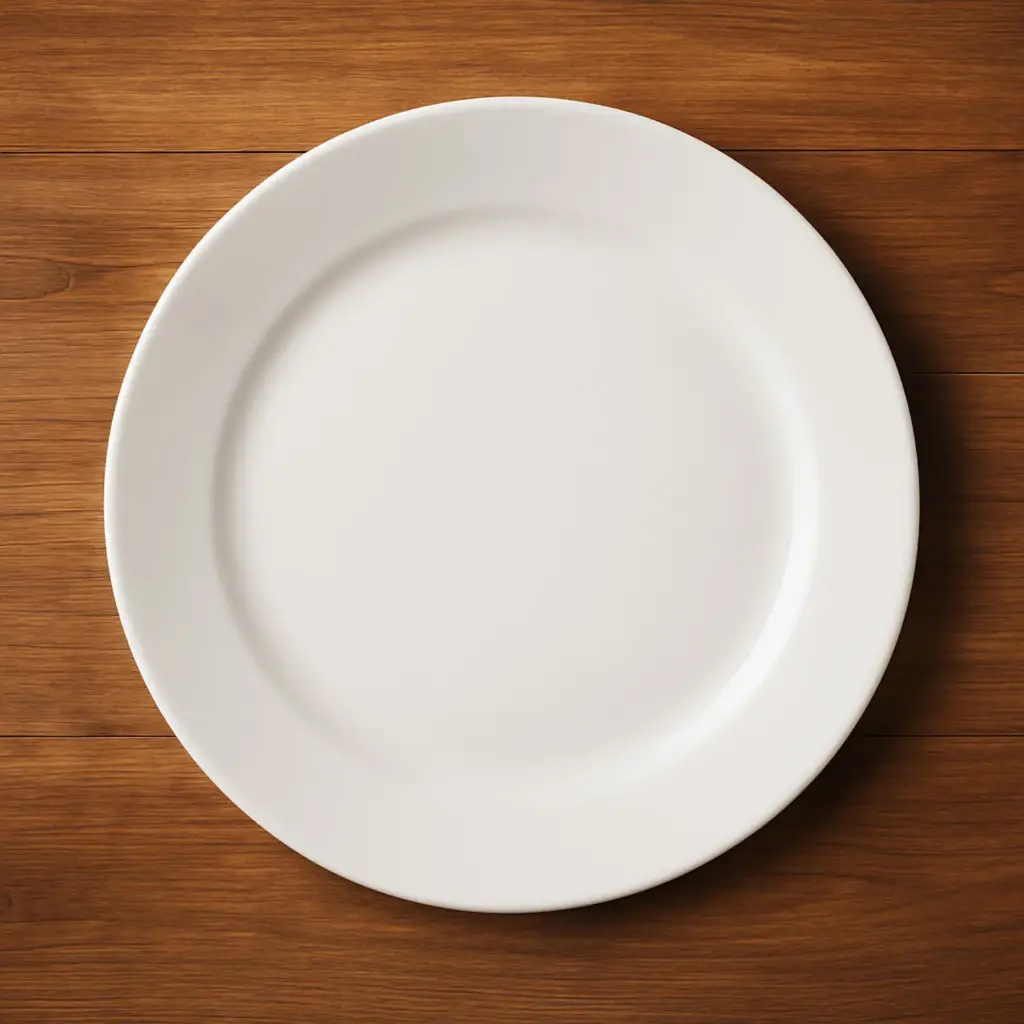 360 HOME PLATE DINNER LARGE 10.5" OPAL GLASS WHITE PLAIN