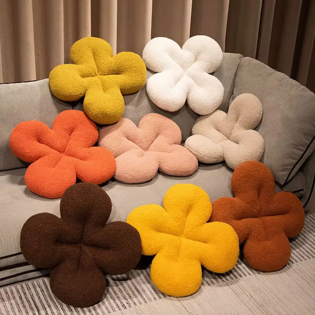 360 HOME CUSHION CLOVER SHAPED 43*43cm PINK/LIGHT PINK CLOVER