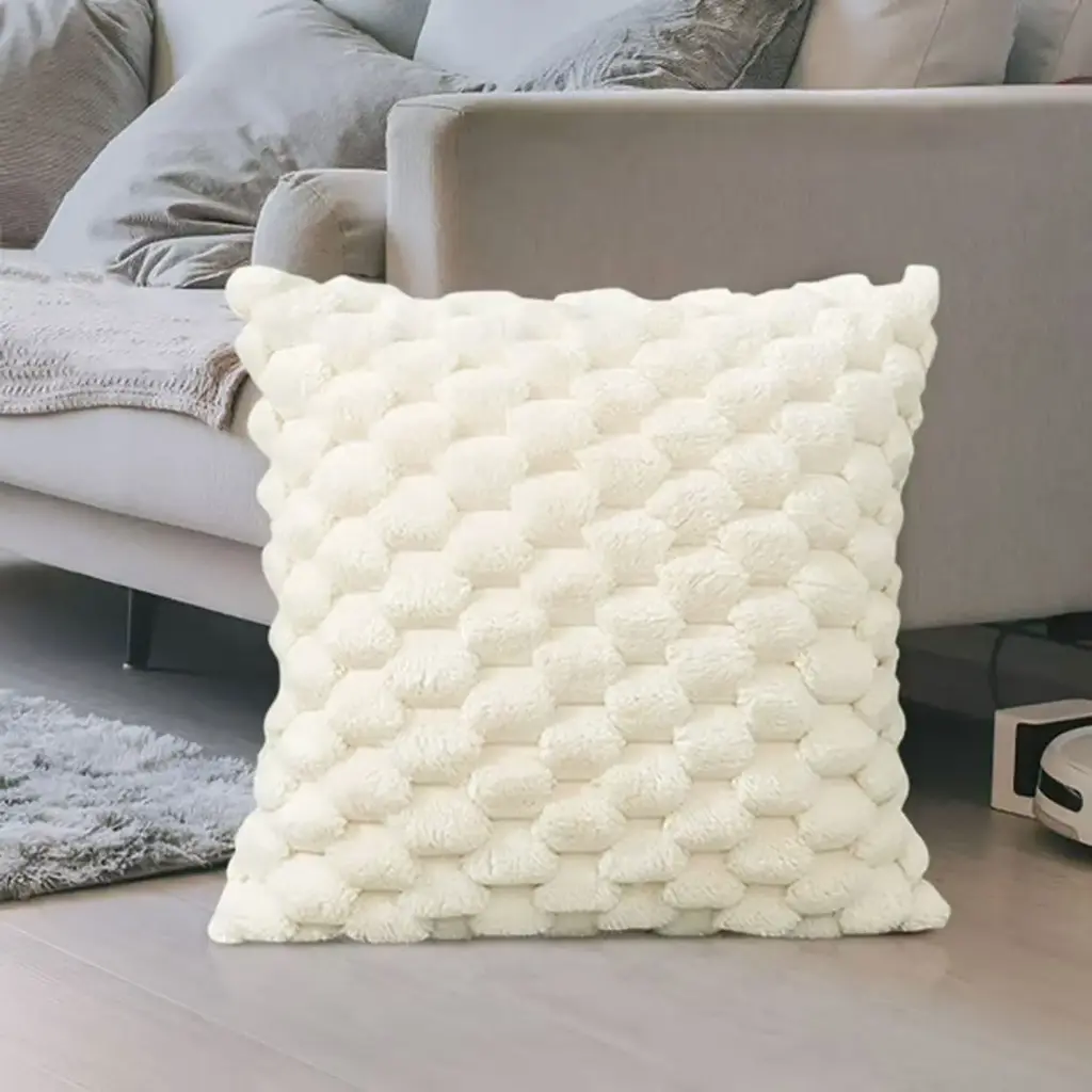 360 HOME CUSHION 45*45cm YELLOW,WHITE STRUCTURED PATTERN