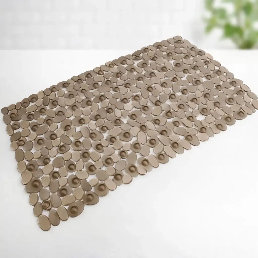 360 HOME BATHROOM MAT 39X69CM PEBBLES BROWN