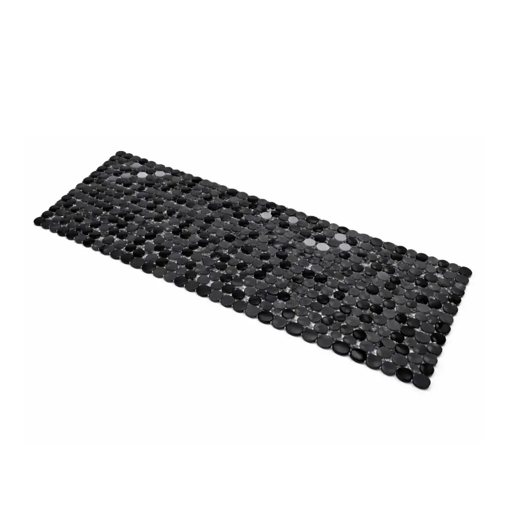 360 HOME BATHROOM MAT 40X100CM BLACK PEBBLES
