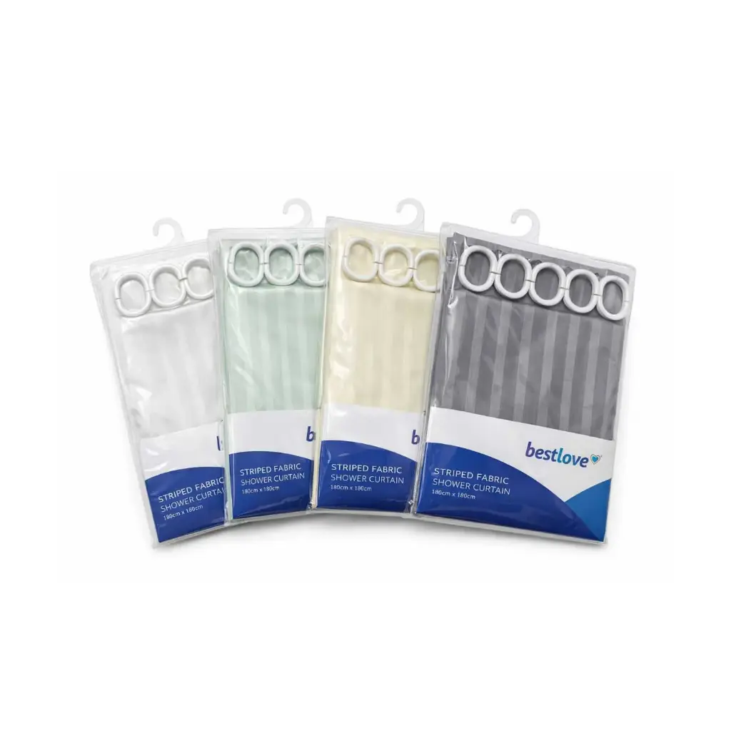360 HOME SHOWER CURTAINS 180x180CM MULTICOLOR STRIPES