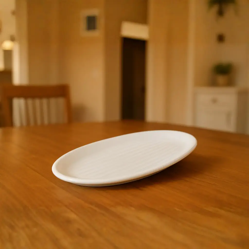 360 HOME 18 WATERMELON PLATE -45  WHITE CERAMIC 48*27.5*21.5CM