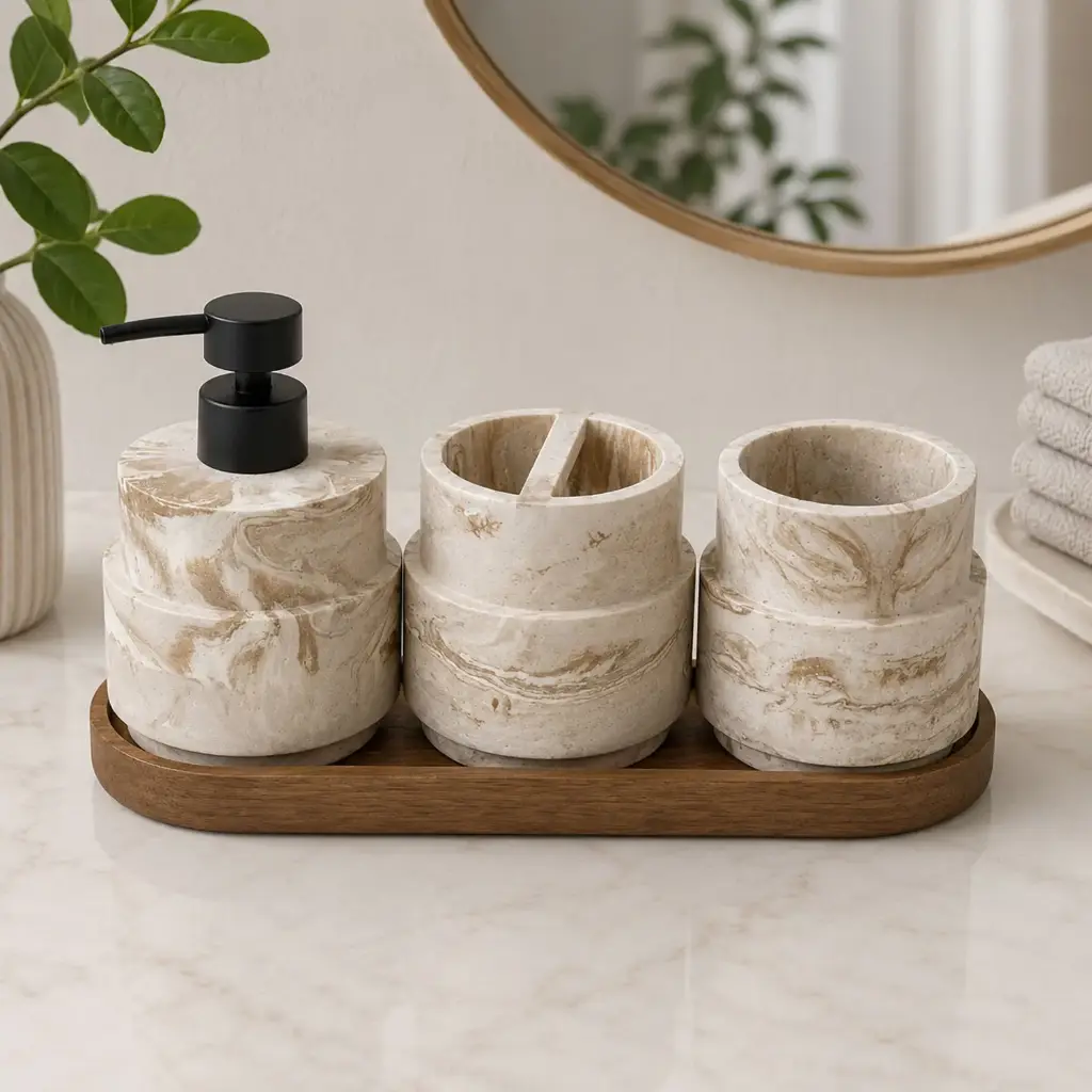 360 HOME LOTION BOTTLE CUP TOOTHBRUSH HOLDER TRAY