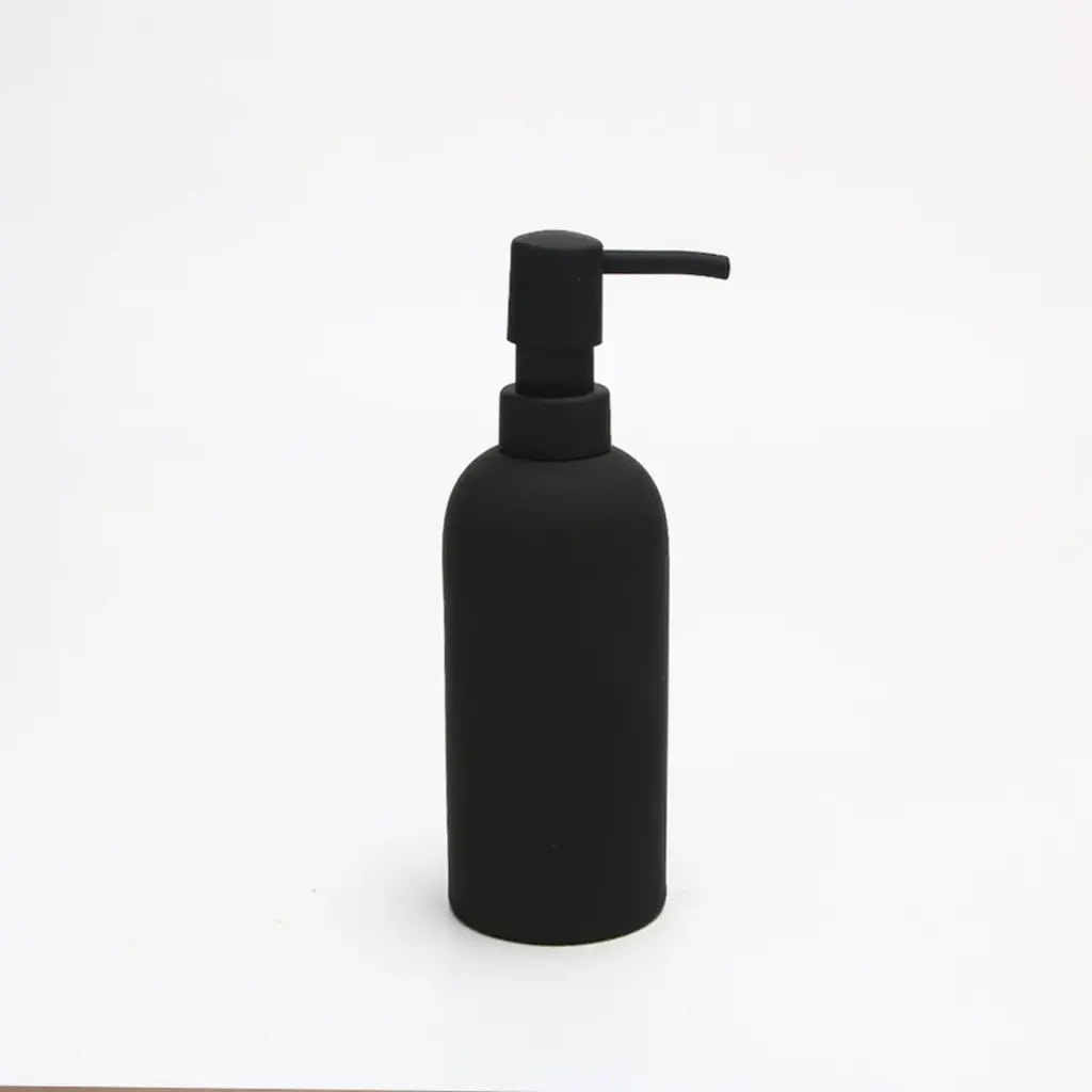 360 HOME CERAMIC LOTION BOTTLE PITCH BLACK 310ml Dia6.8x12/17.6cm