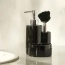 360 HOME CERAMIC LOTION BOTTLE CHROME NOZZLE 12.1x11.5x13/19.3 BLACK