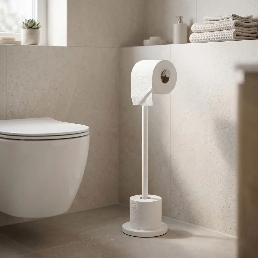 360 HOME FLOOR STANDING TOILET BRUSH HOLDER 16.7*55.8cm,201STAINLESS STEEL PIPE +A3 IRON BASE