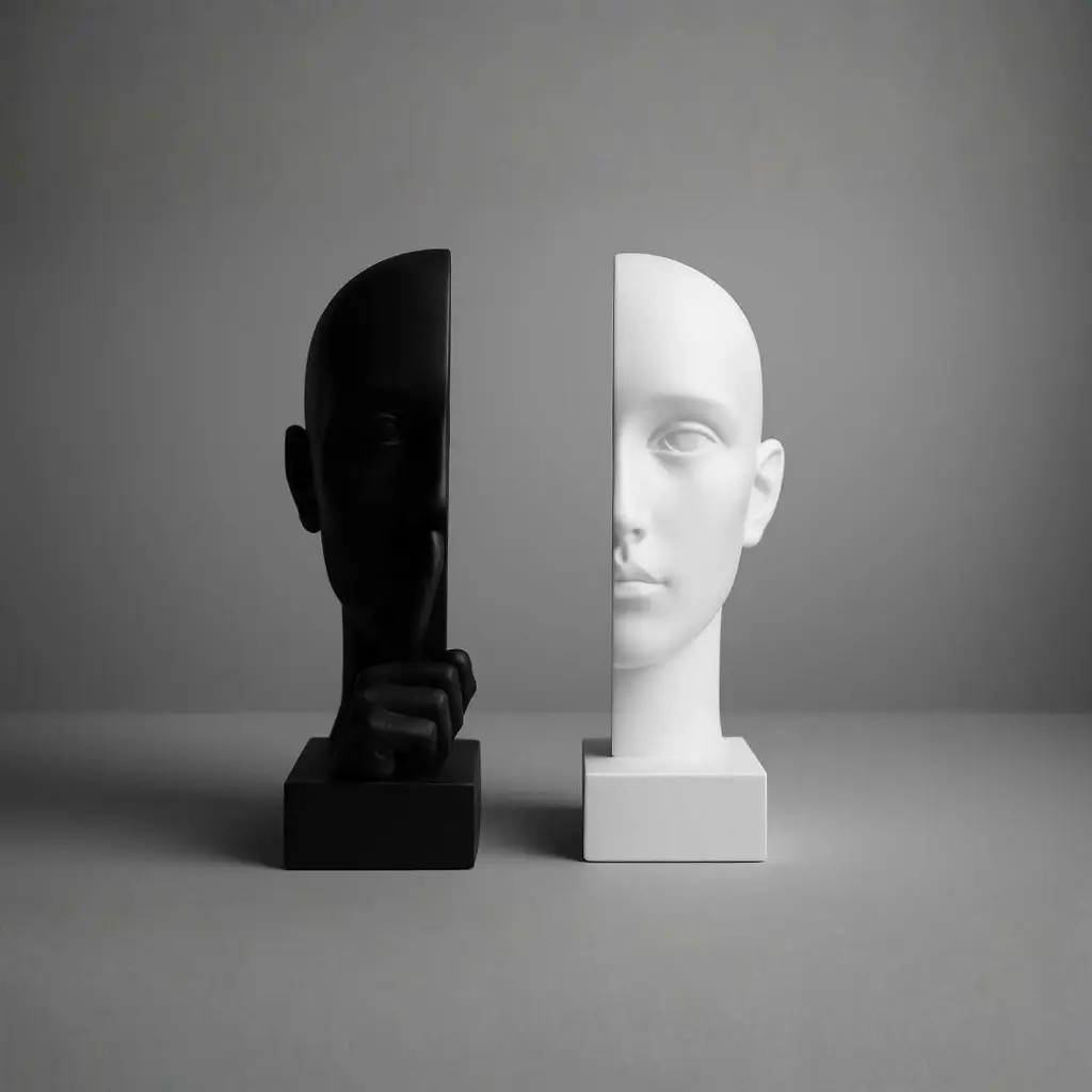 360 HOME THINKER BOOKENDS 9*8.5*20 BLACK & WHITE