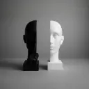 360 HOME THINKER BOOKENDS 9*8.5*20 BLACK & WHITE