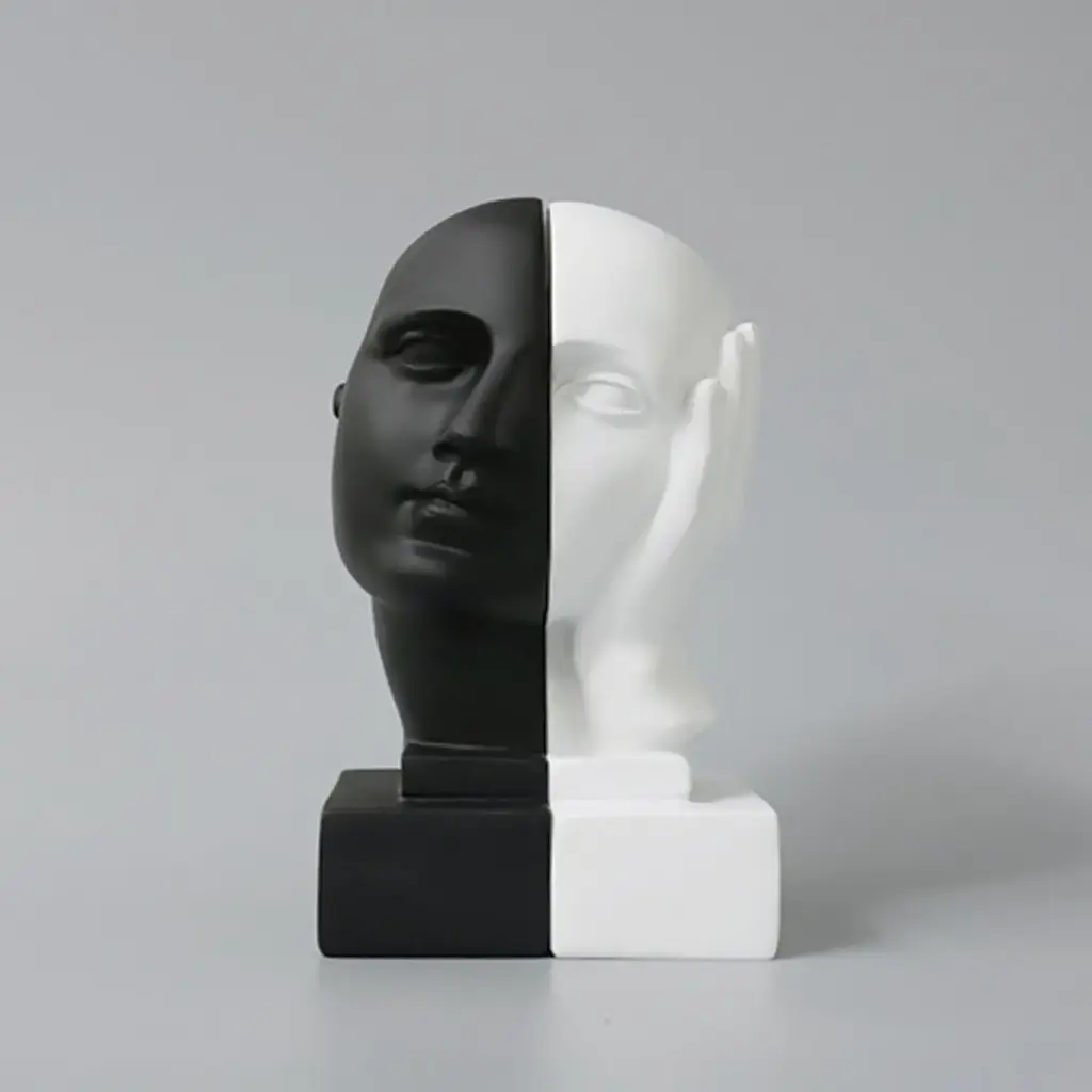 360 HOME THINKER BOOKENDS 9*8.5*20 BLACK & WHITE