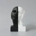 360 HOME THINKER BOOKENDS 9*8.5*20 BLACK & WHITE