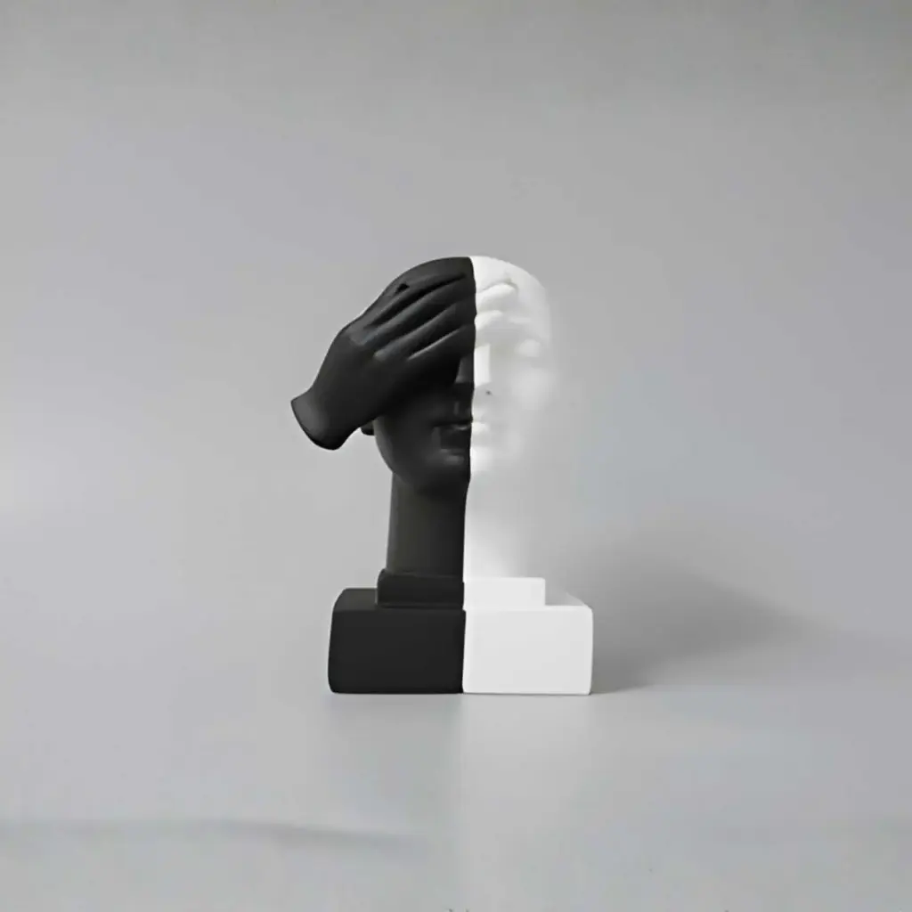 360 HOME THINKER BOOKENDS 9*8.5*20 BLACK & WHITE